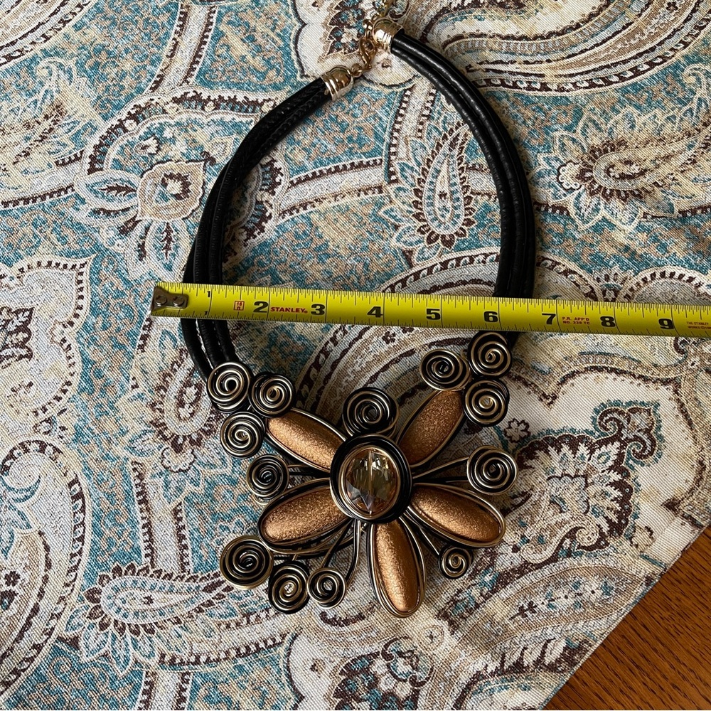 Brass Copper Bohemian Statement Coil Wire Necklac… - image 8